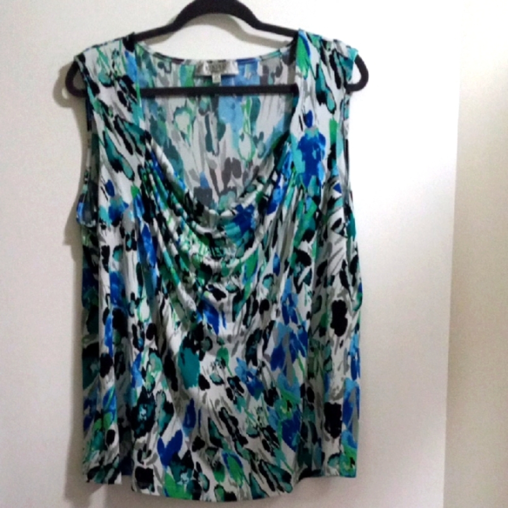 Kasper Sleeveless Top Size 2X